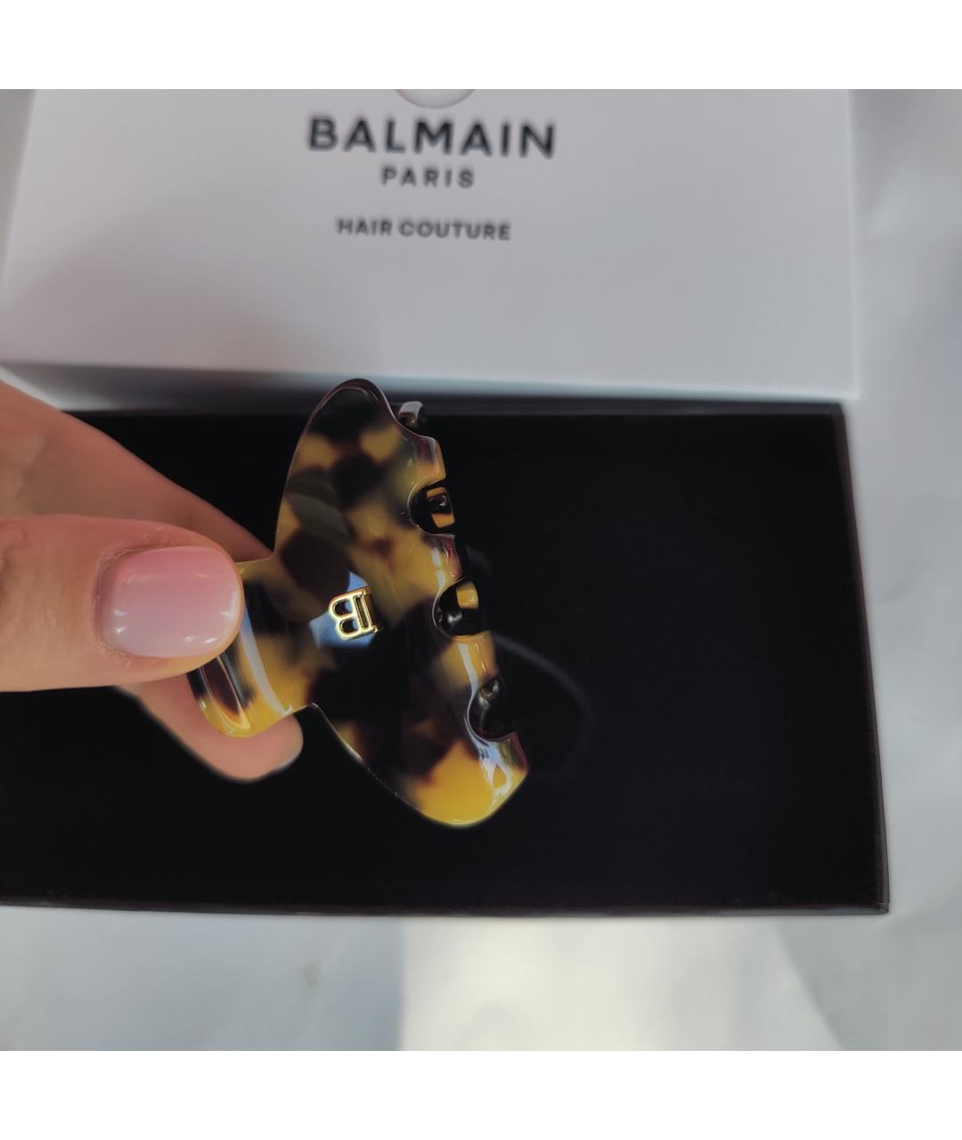 BALMAIN Коричневая заколка, фото 4