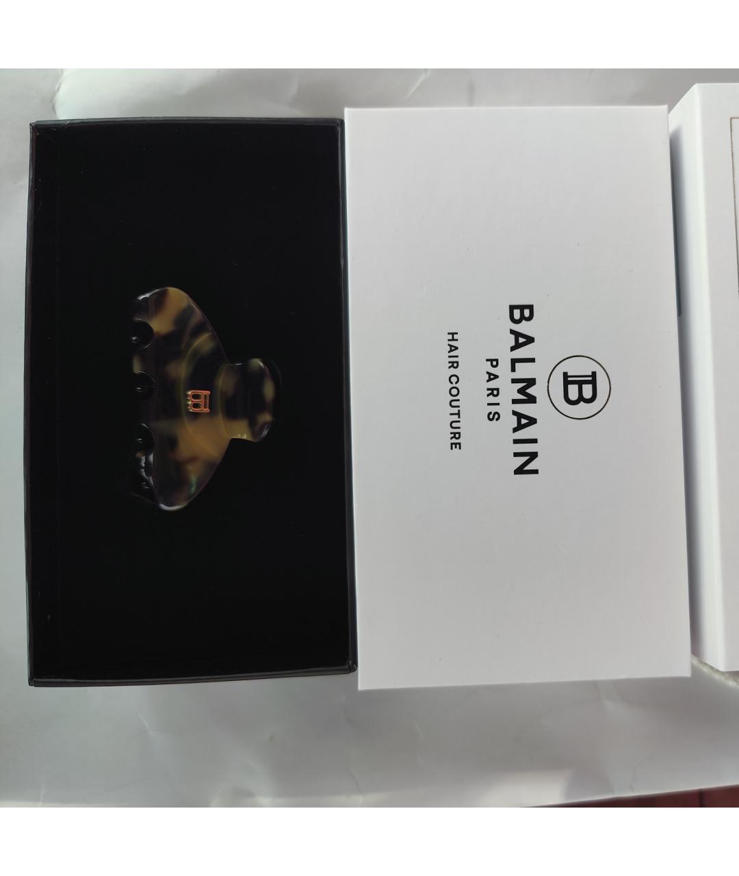 BALMAIN Коричневая заколка, фото 3