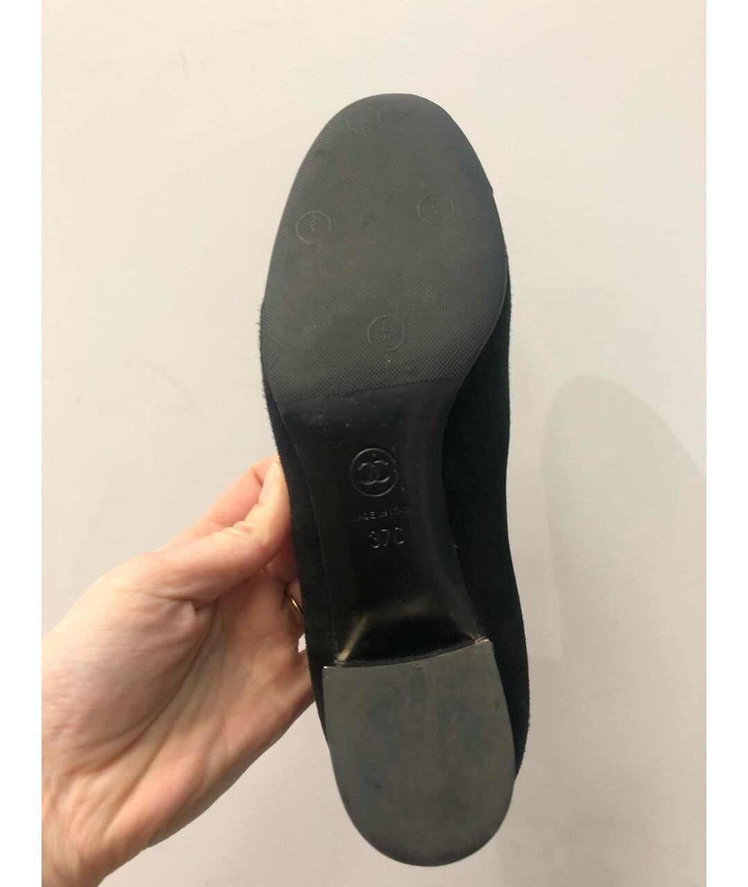CHANEL PRE-OWNED Черные замшевые туфли, фото 6