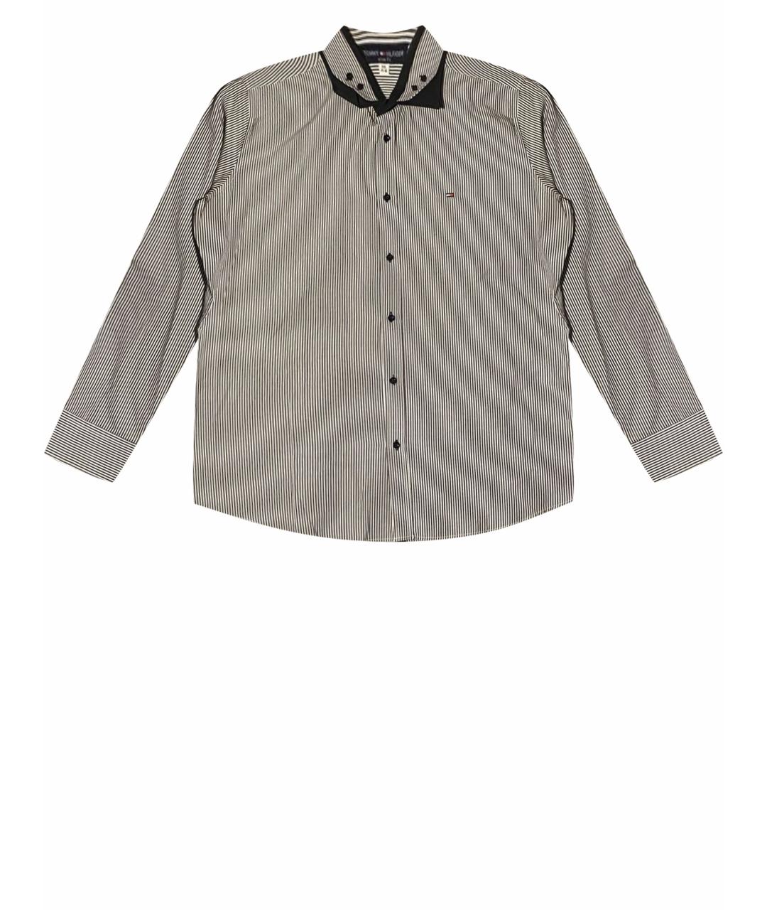 TOMMY HILFIGER Антрацитовая хлопковая классическая рубашка, фото 1