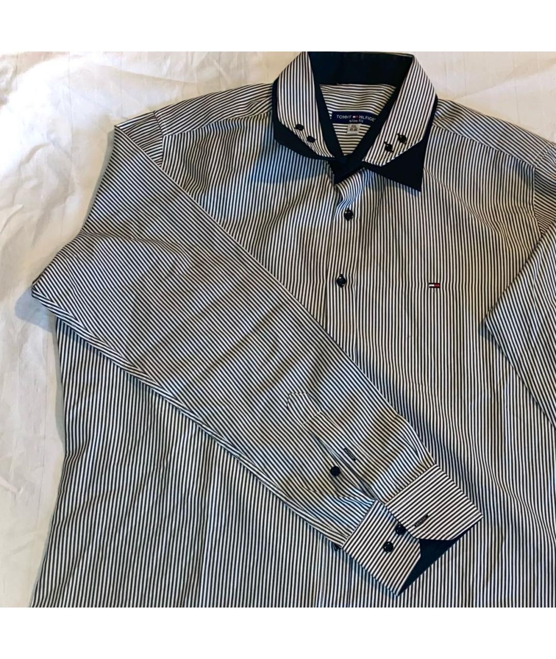 TOMMY HILFIGER Антрацитовая хлопковая классическая рубашка, фото 4