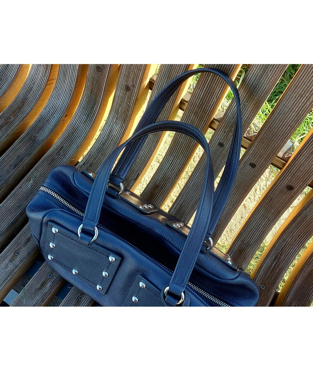 MARC BY MARC JACOBS Темно-синяя кожаная сумка тоут, фото 7