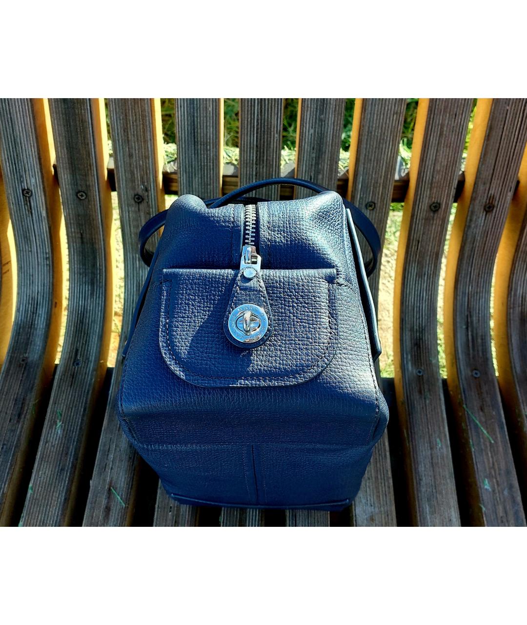 MARC BY MARC JACOBS Темно-синяя кожаная сумка тоут, фото 6