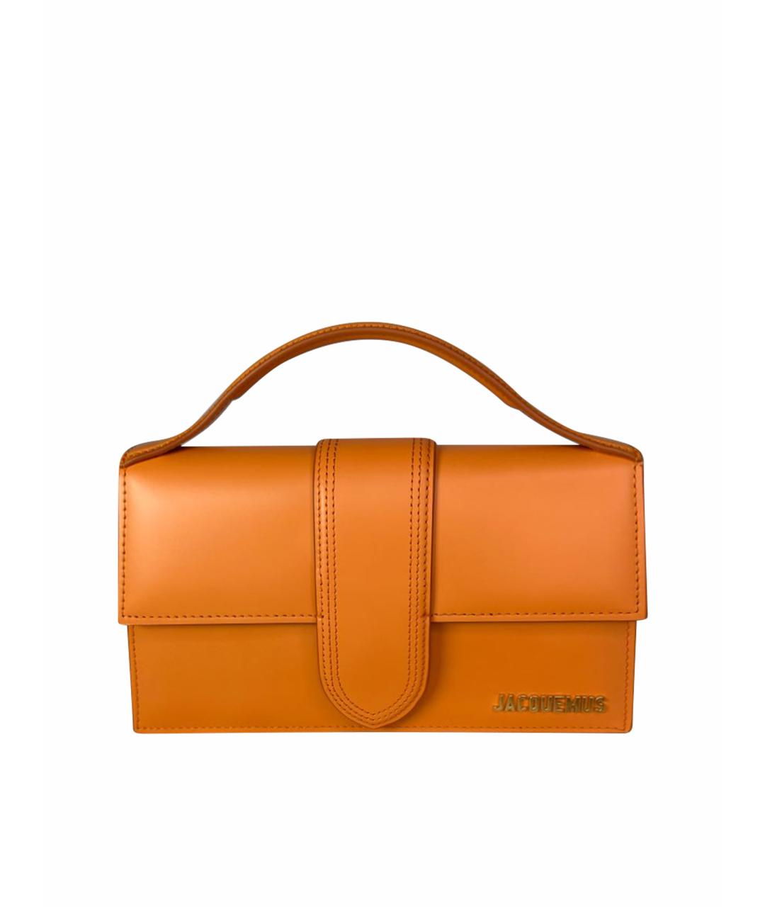 JACQUEMUS Оранжевая кожаная сумка через плечо, фото 1