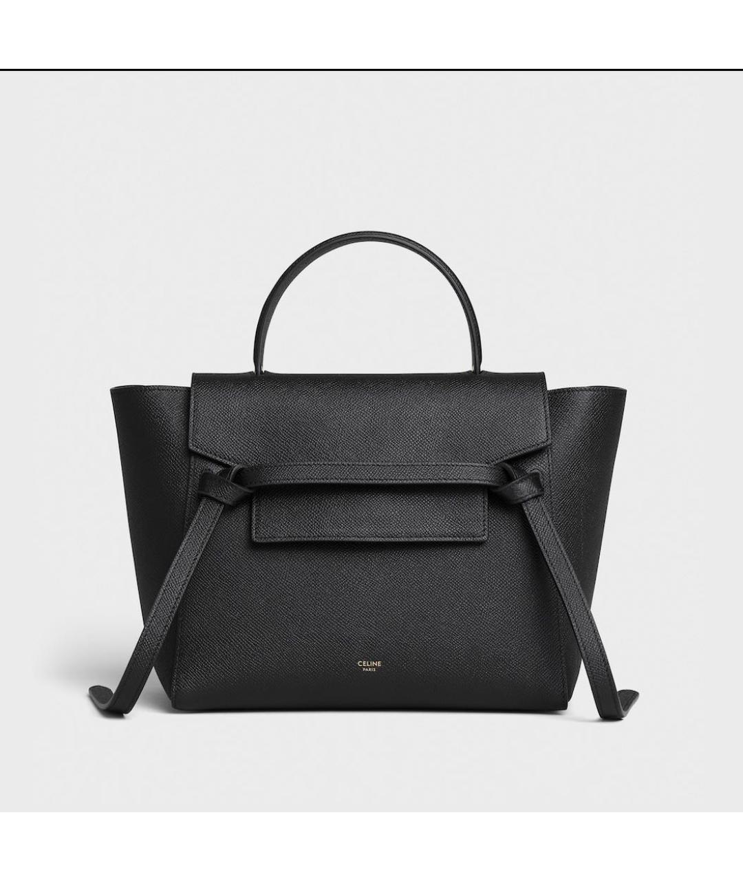 CELINE Черная кожаная сумка через плечо, фото 9