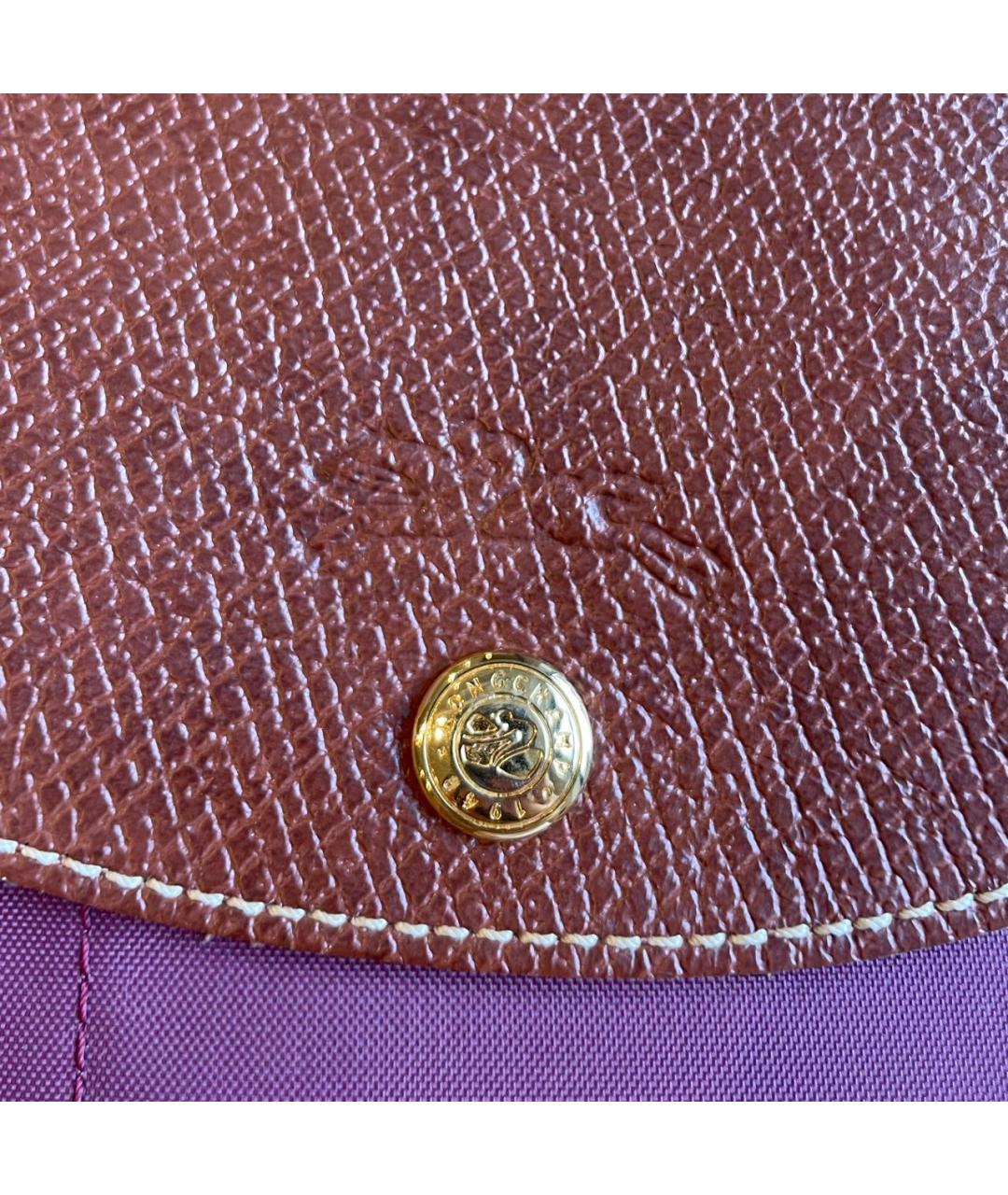 LONGCHAMP Фиолетовая синтетическая сумка с короткими ручками, фото 5