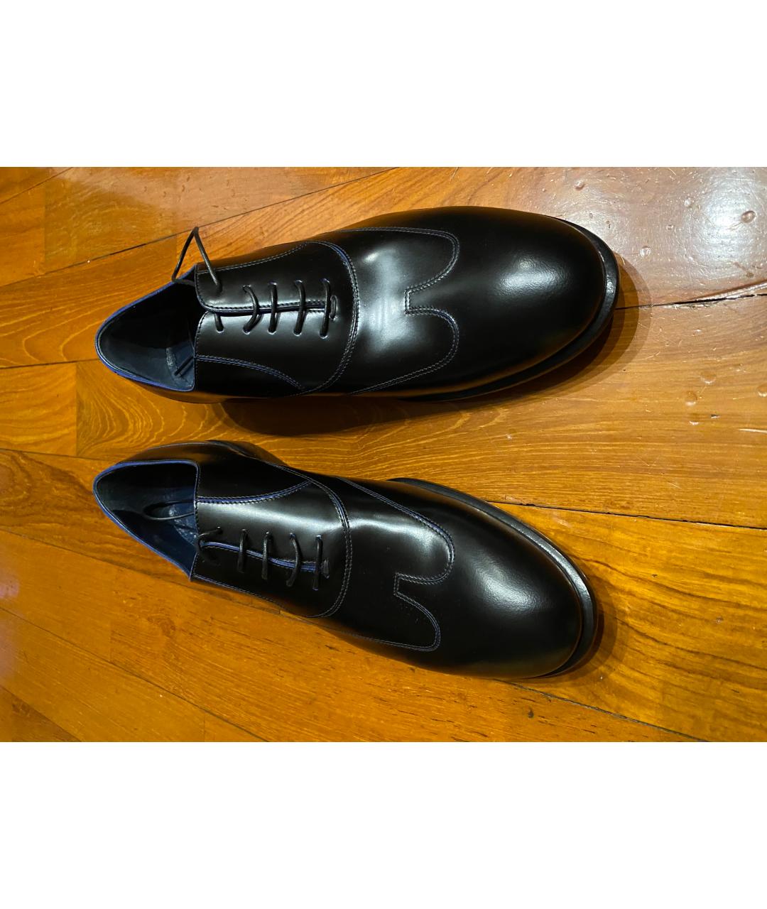 LOUIS VUITTON Черные кожаные низкие ботинки, фото 2