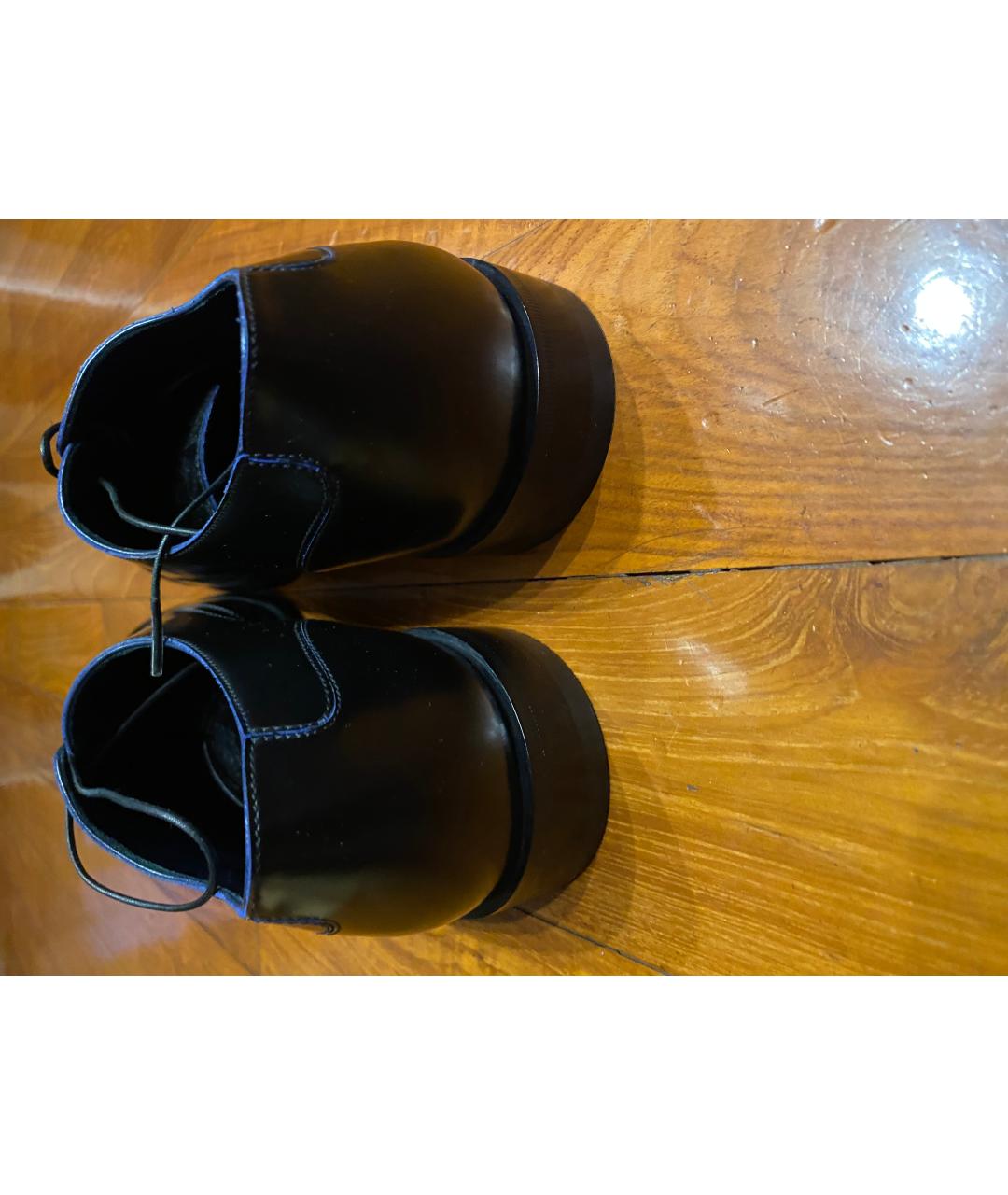 LOUIS VUITTON Черные кожаные низкие ботинки, фото 5