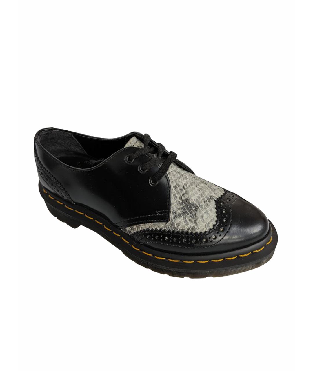 DR. MARTENS Черные кожаные брогги и оксфорды, фото 1