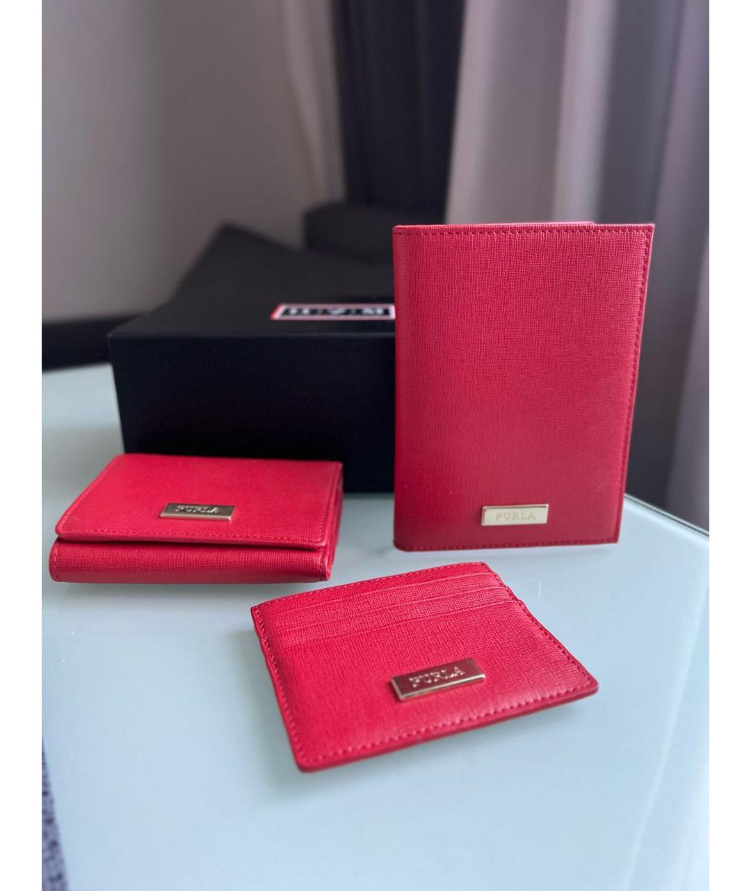 FURLA Красный кожаный кошелек, фото 9