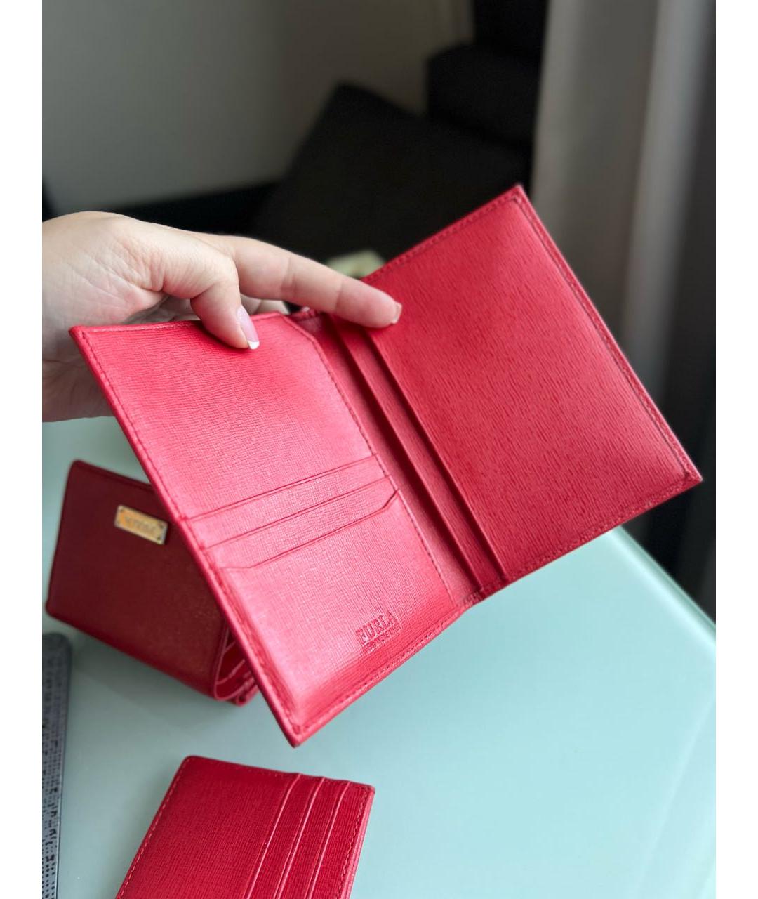 FURLA Красный кожаный кошелек, фото 6