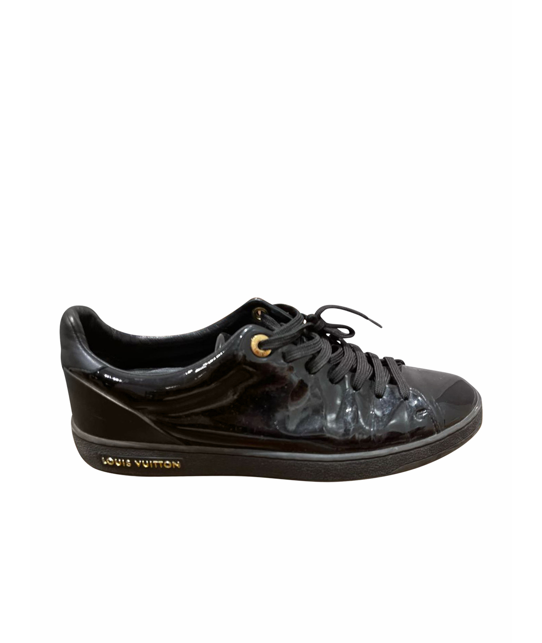 LOUIS VUITTON PRE-OWNED Черные кроссовки из лакированной кожи, фото 1