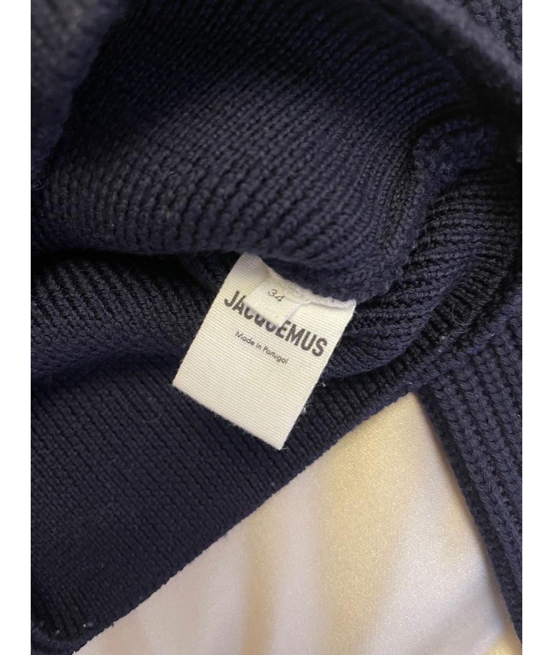 JACQUEMUS Темно-синий шерстяной джемпер / свитер, фото 2