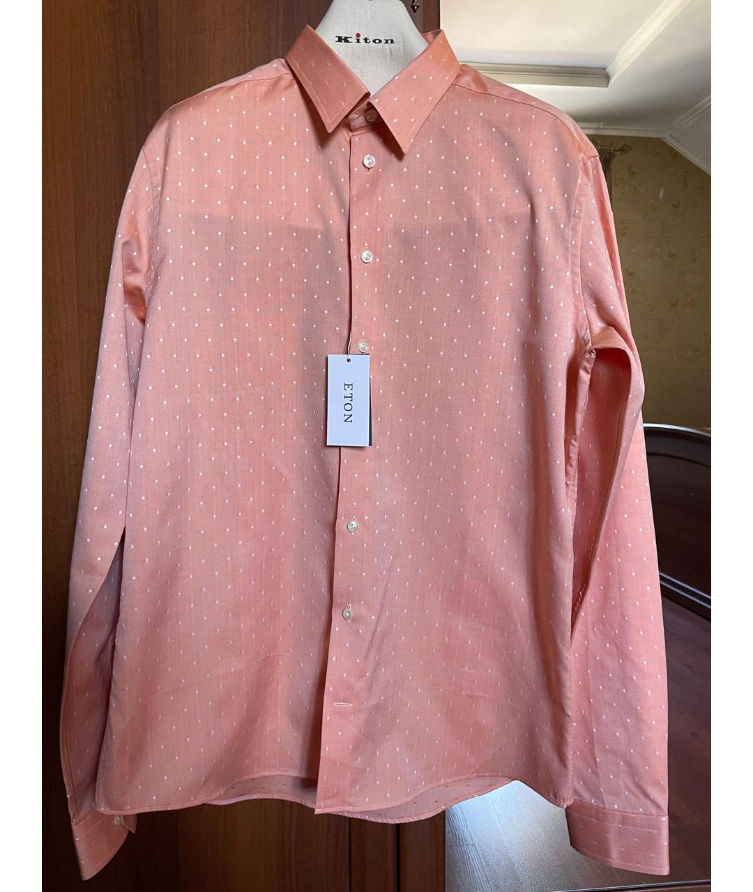 ETON Коралловая хлопковая кэжуал рубашка, фото 5