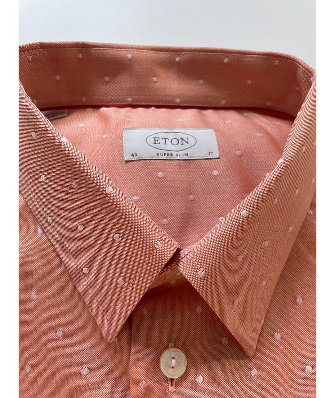 ETON Коралловая хлопковая кэжуал рубашка, фото 3