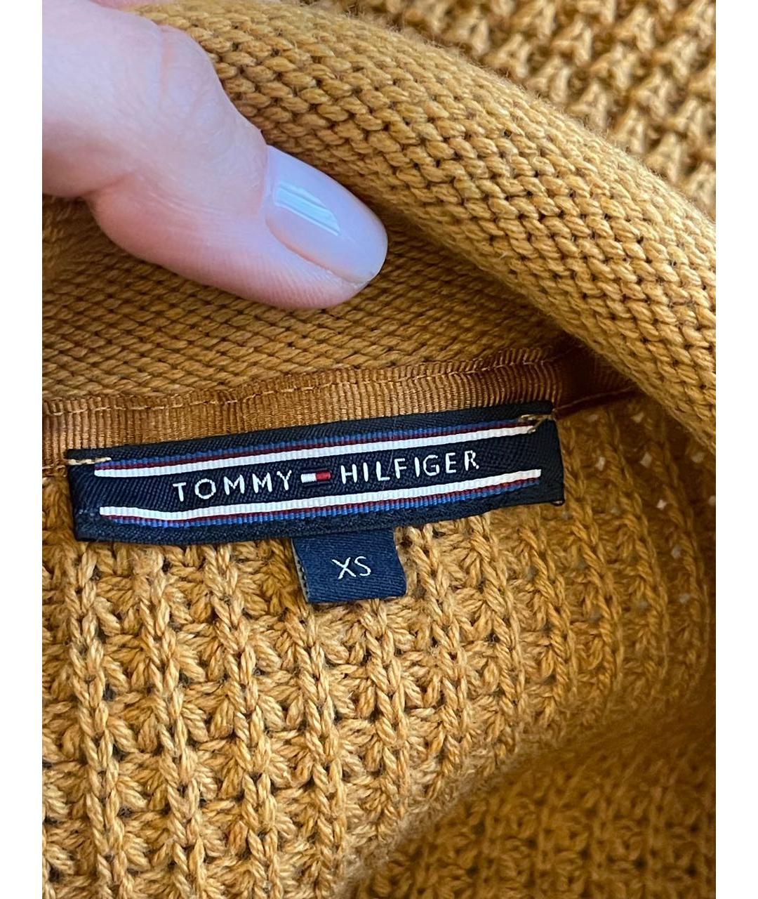 TOMMY HILFIGER Оранжевый шерстяной джемпер / свитер, фото 3
