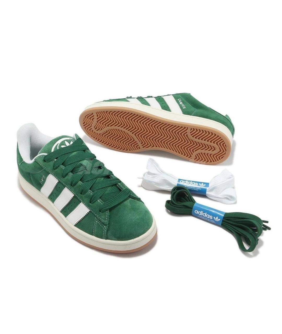 ADIDAS Зеленые замшевые кроссовки, фото 3