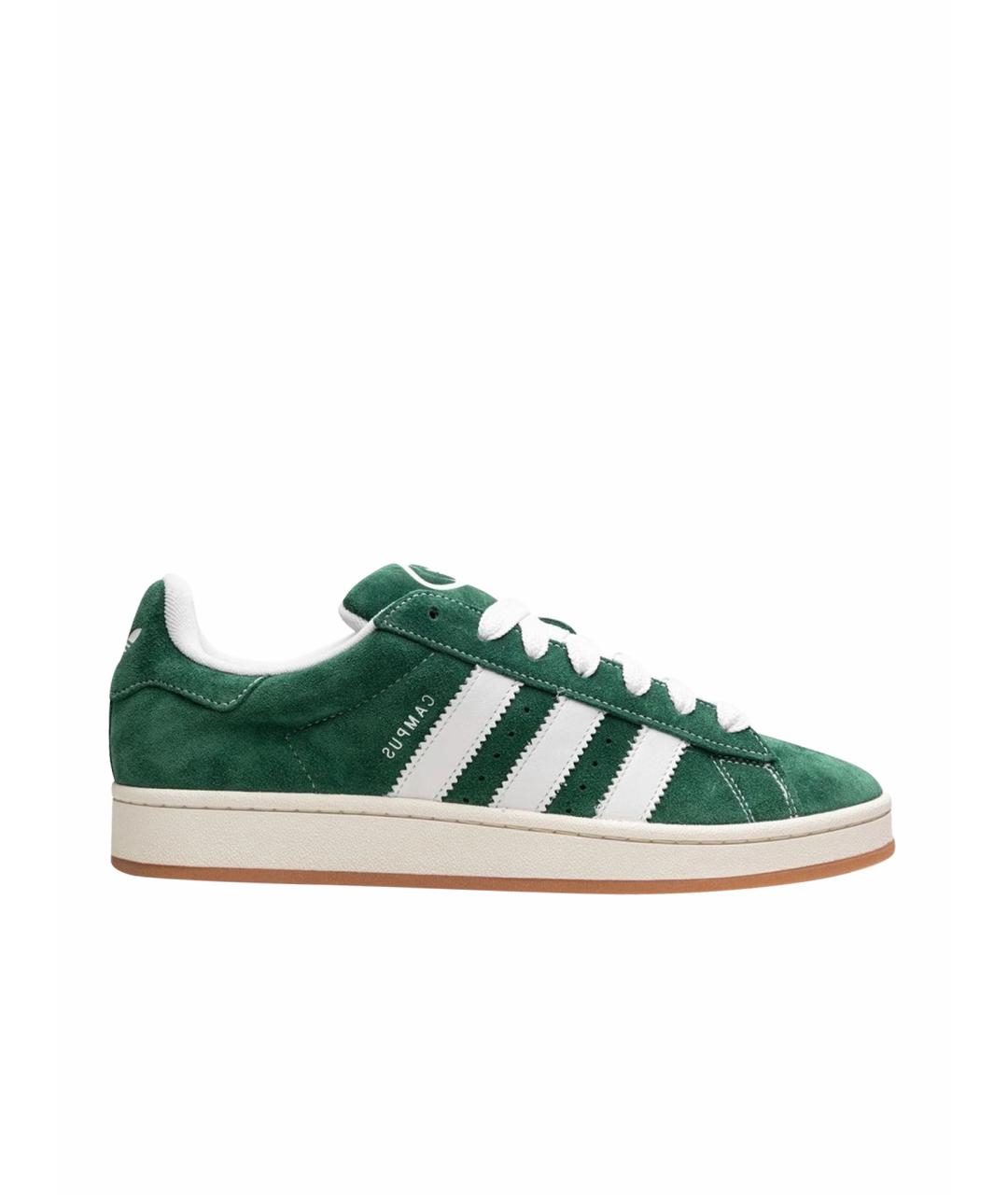 ADIDAS Зеленые замшевые кроссовки, фото 1