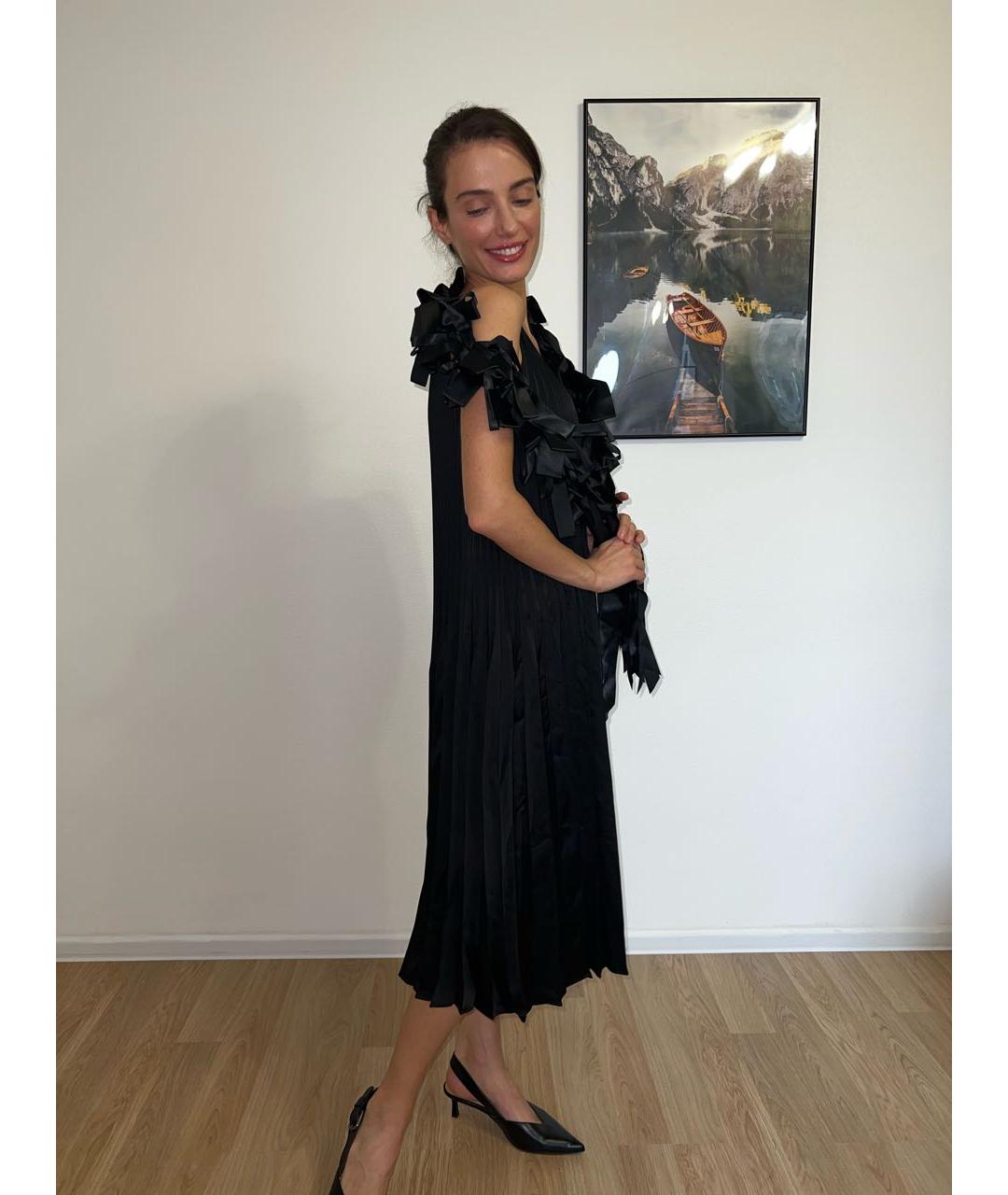 DONNA KARAN Черное полиэстеровое вечернее платье, фото 5