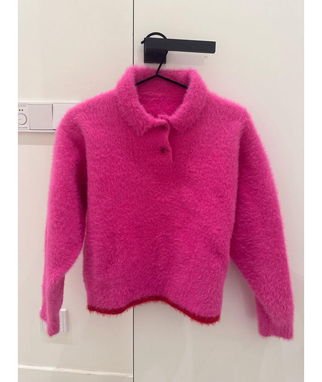 JACQUEMUS Розовый шерстяной джемпер / свитер, фото 7