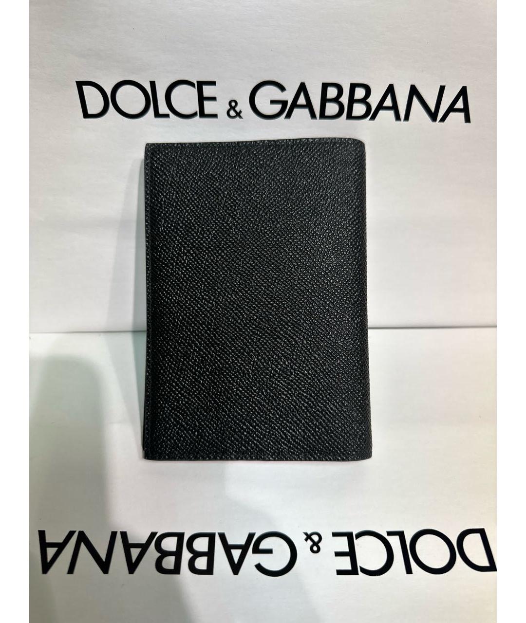 DOLCE&GABBANA Черный кожаный кардхолдер, фото 2
