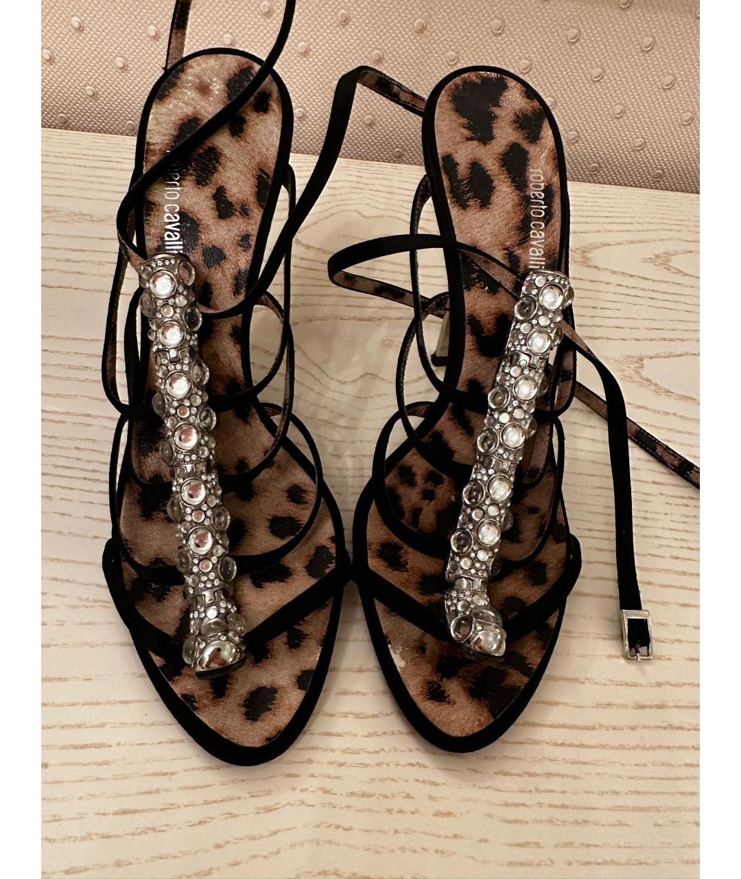 ROBERTO CAVALLI Текстильные босоножки, фото 2