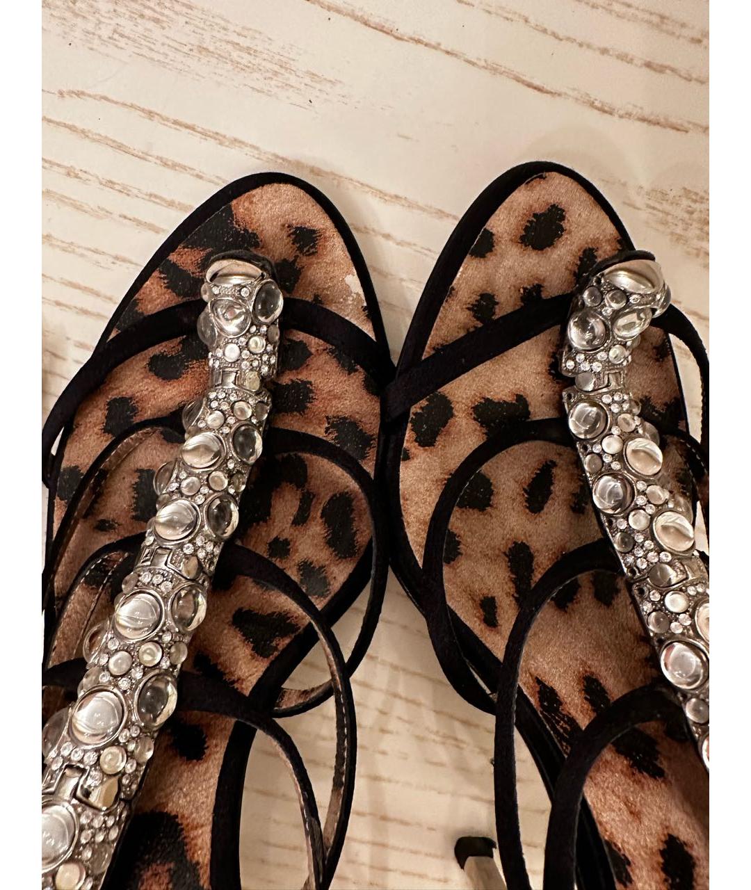 ROBERTO CAVALLI Текстильные босоножки, фото 6