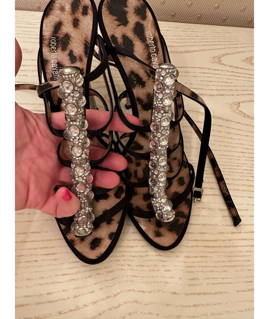 ROBERTO CAVALLI Текстильные босоножки, фото 3