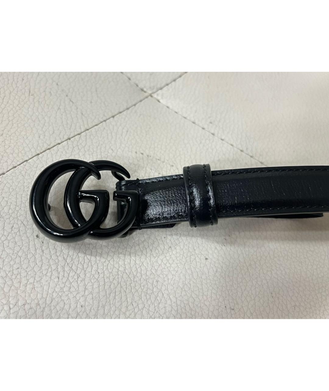 GUCCI Черный кожаный ремень, фото 2