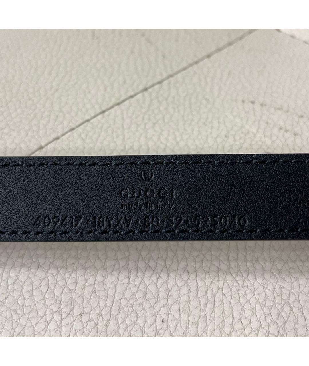 GUCCI Черный кожаный ремень, фото 3