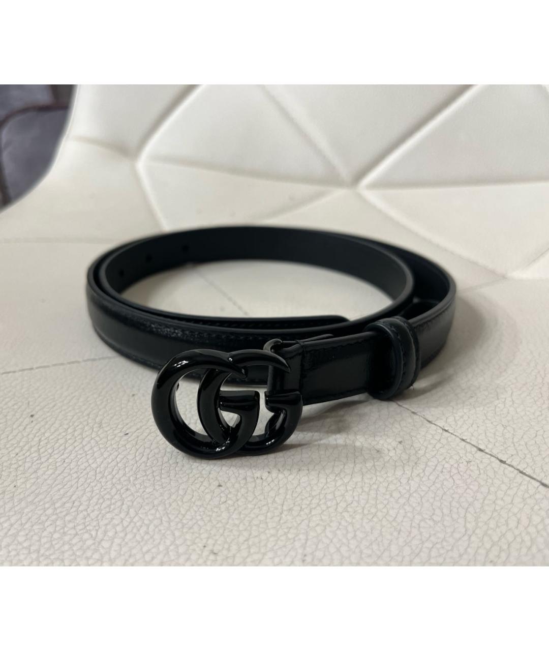 GUCCI Черный кожаный ремень, фото 5