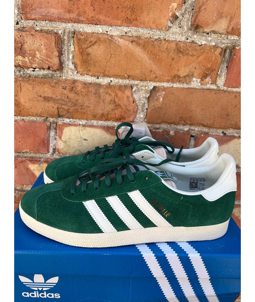 ADIDAS Зеленые замшевые кроссовки, фото 9