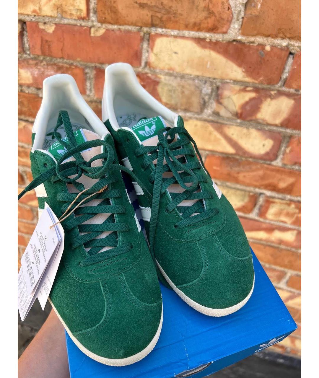 ADIDAS Зеленые замшевые кроссовки, фото 6