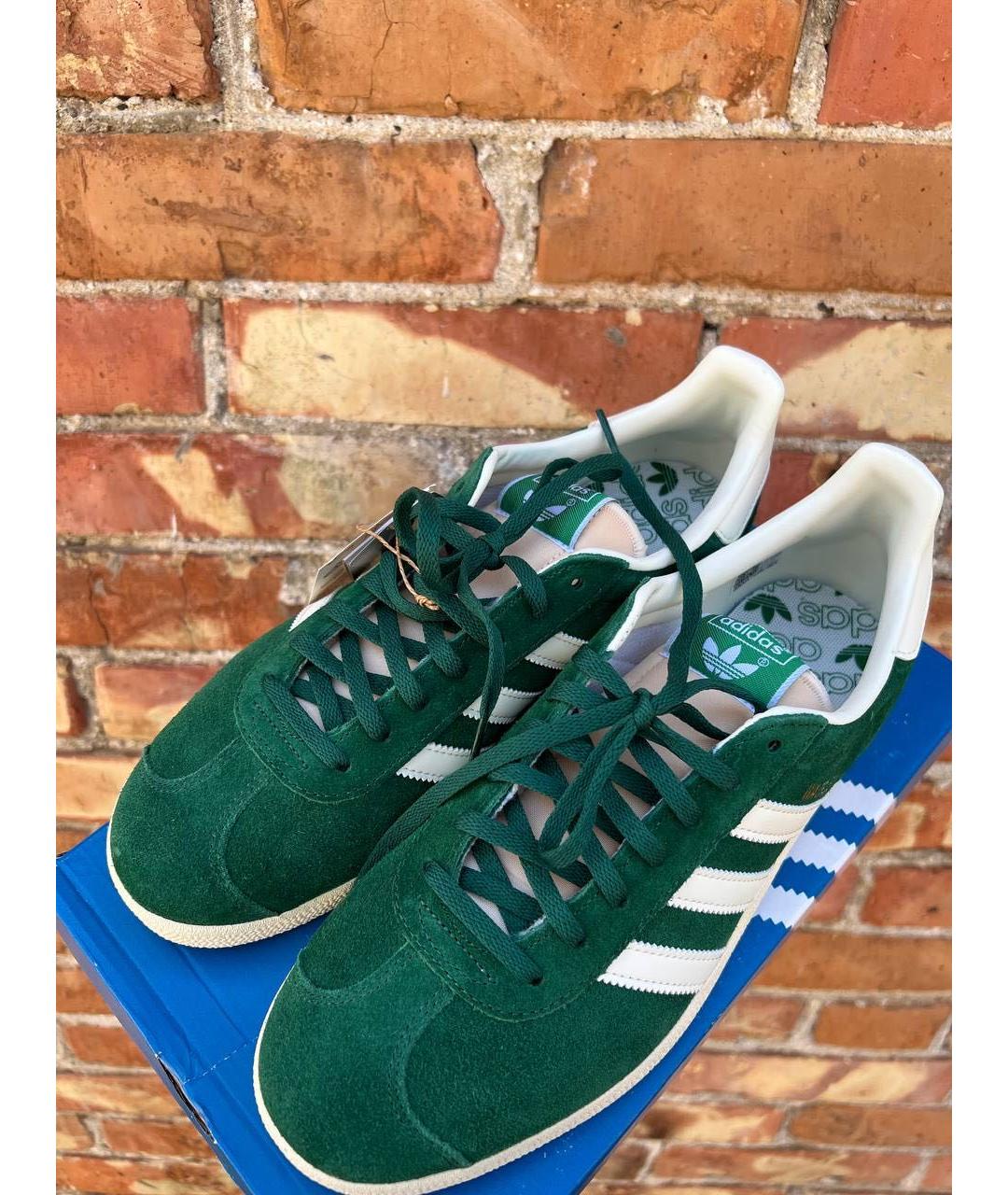 ADIDAS Зеленые замшевые кроссовки, фото 7