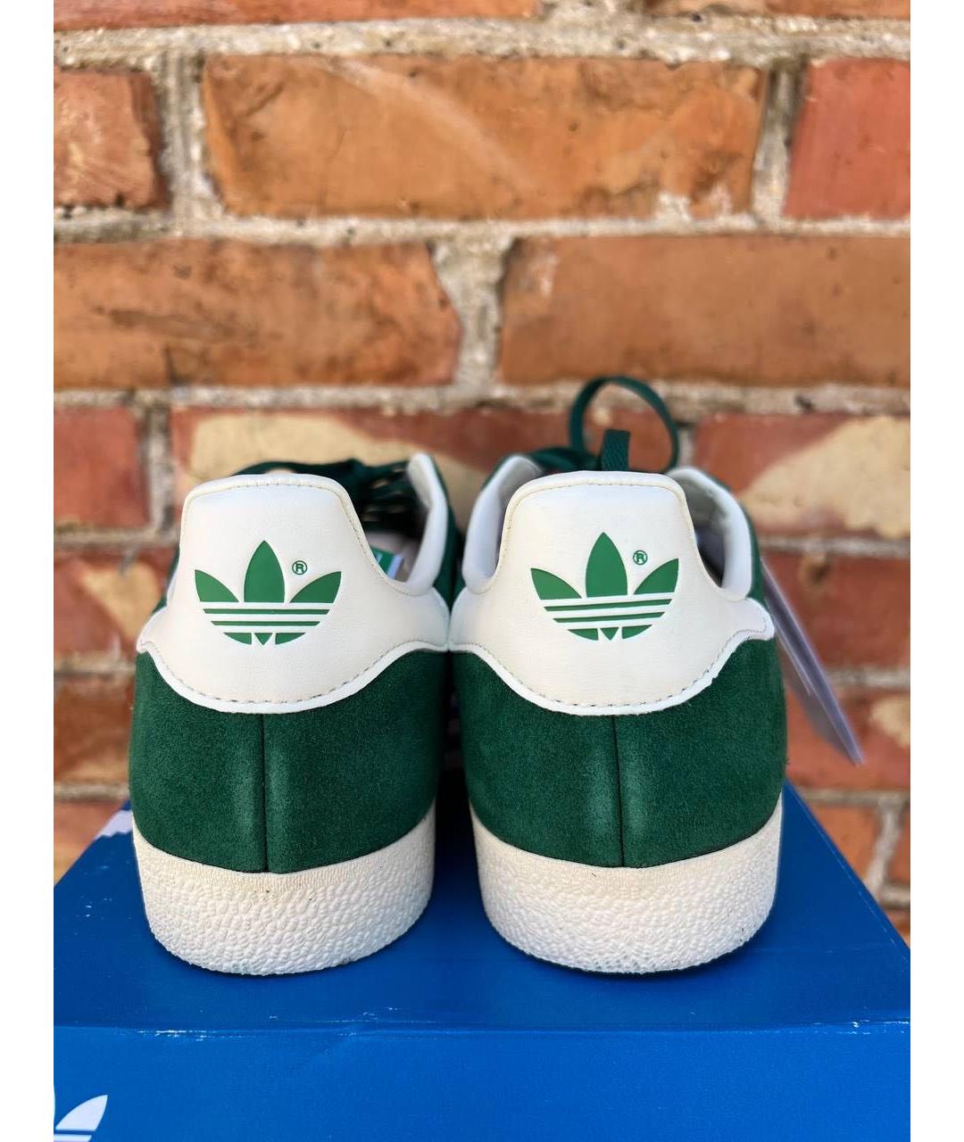 ADIDAS Зеленые замшевые кроссовки, фото 4