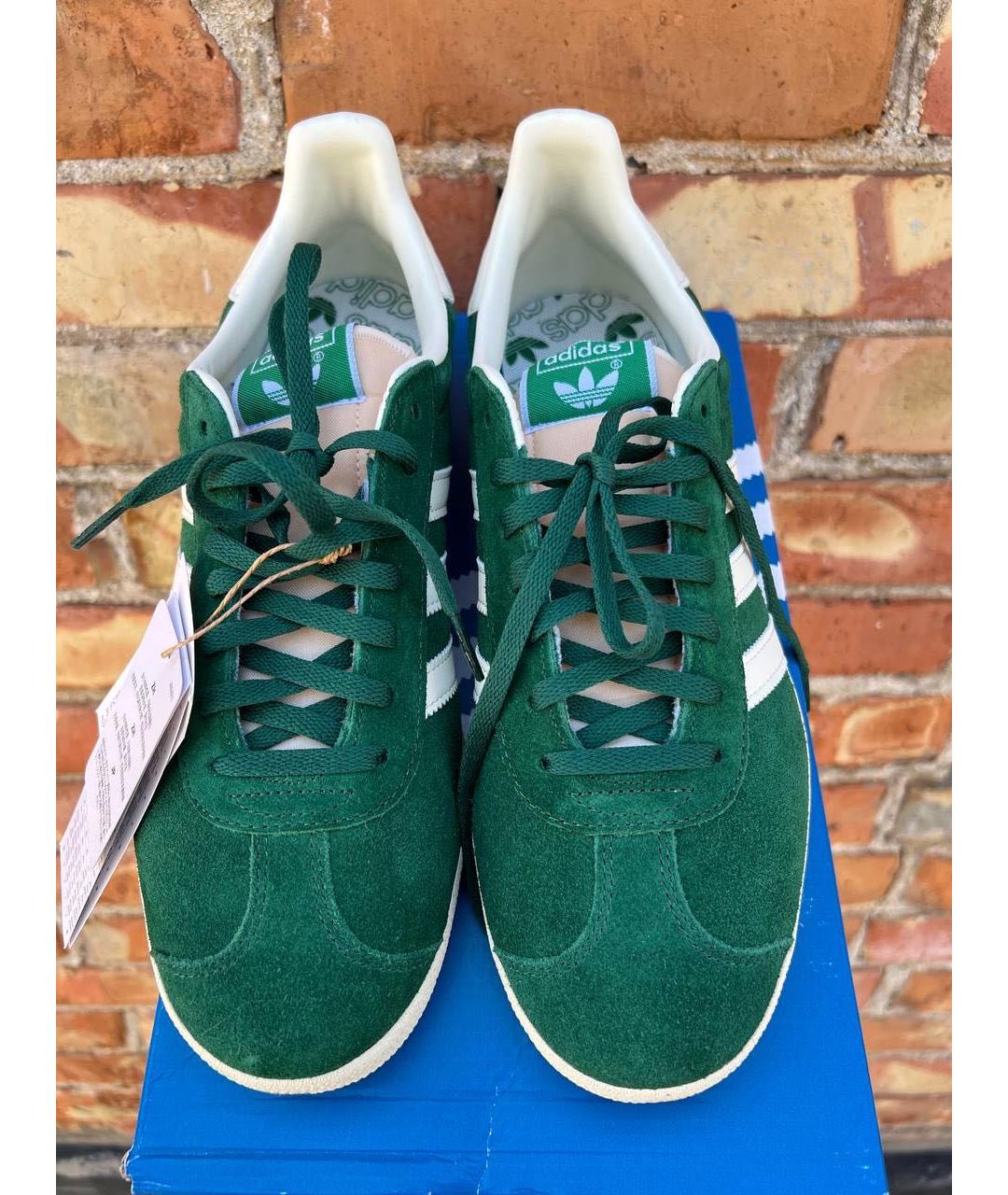 ADIDAS Зеленые замшевые кроссовки, фото 3