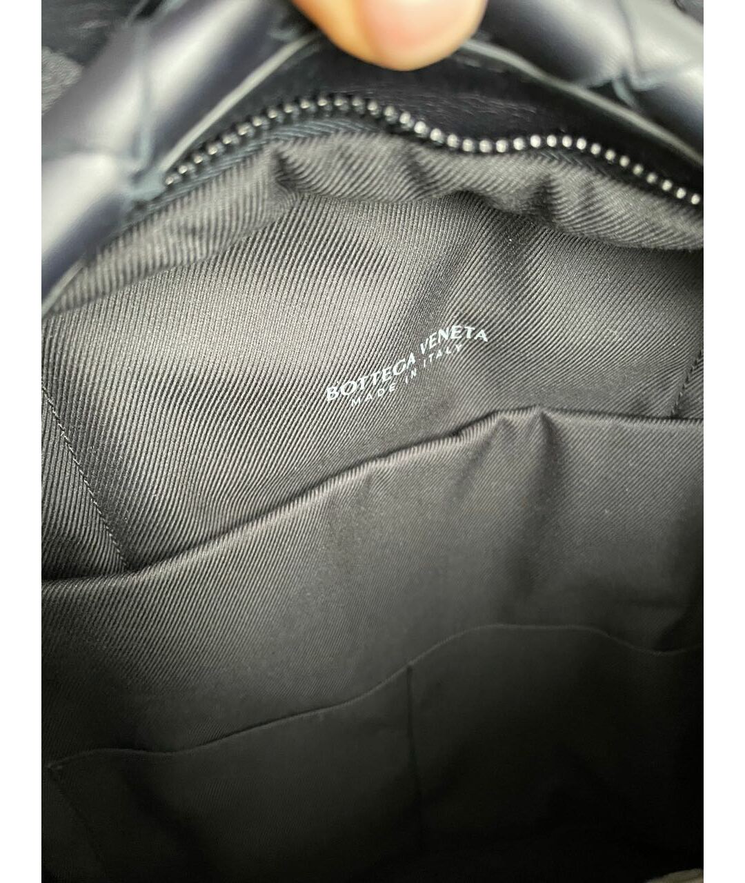 BOTTEGA VENETA Темно-синий кожаный рюкзак, фото 5