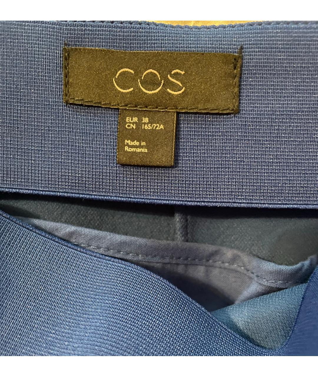 COS Синяя шерстяная юбка мини, фото 3