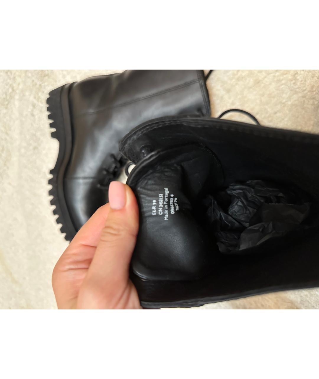 COS Черные кожаные ботинки, фото 6