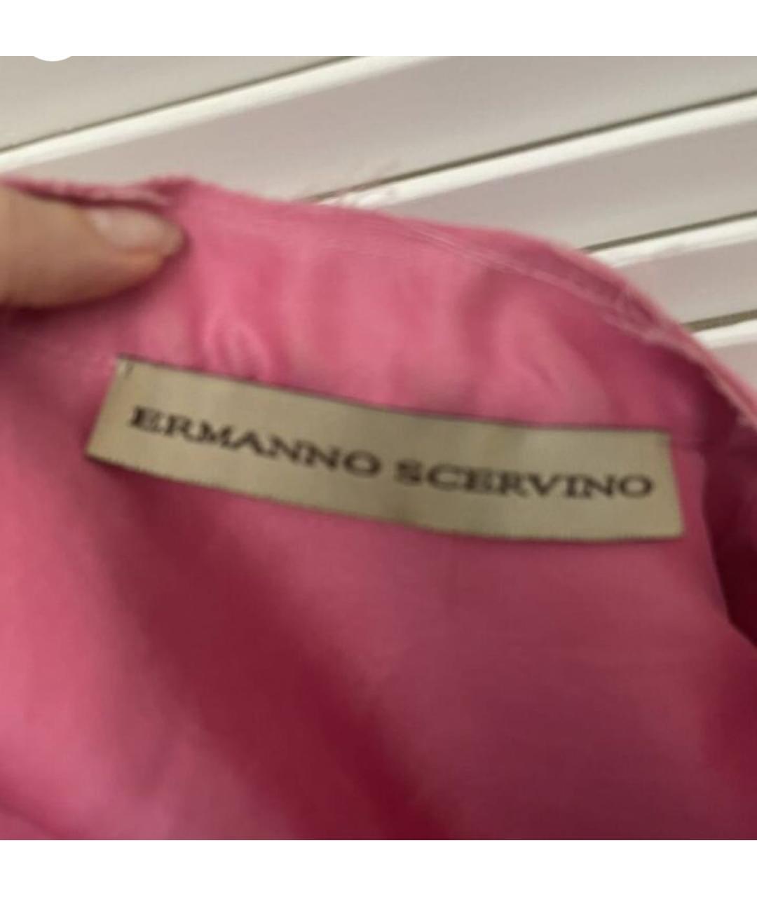 ERMANNO SCERVINO Розовый шелковый жилет, фото 5