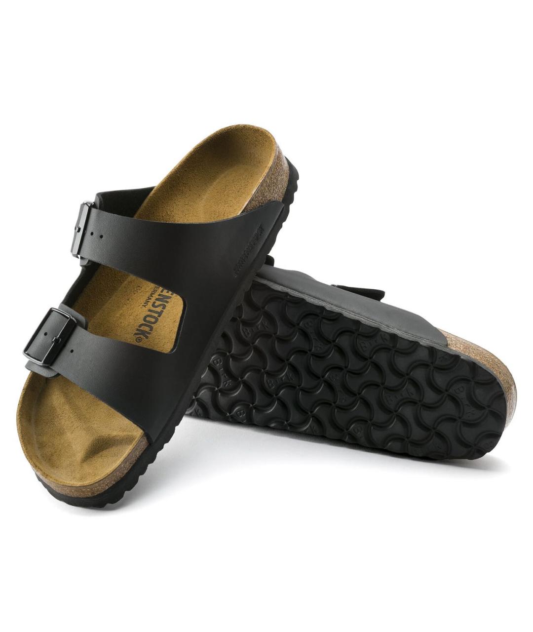 BIRKENSTOCK Черные сандалии из искусственной кожи, фото 2
