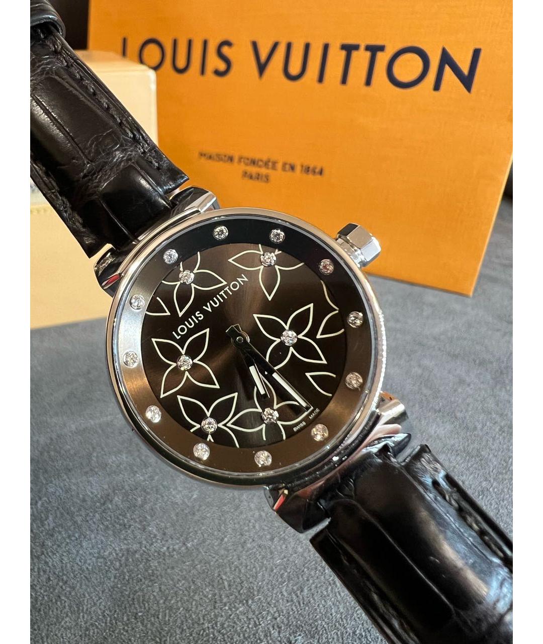 LOUIS VUITTON Коричневые металлические часы, фото 4