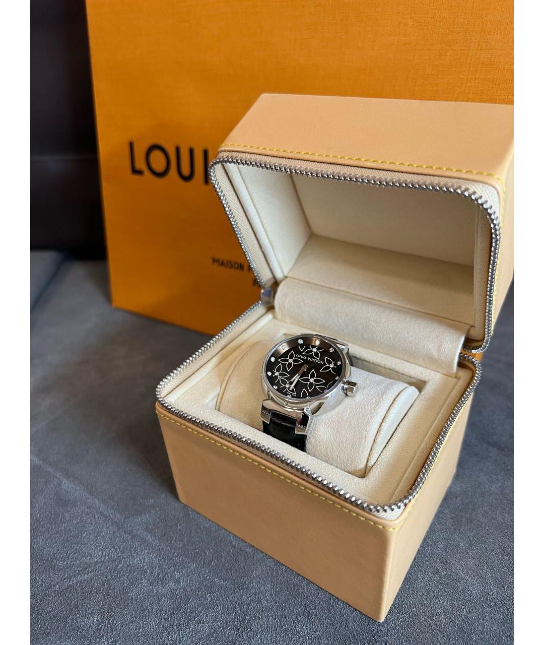 LOUIS VUITTON Коричневые металлические часы, фото 3