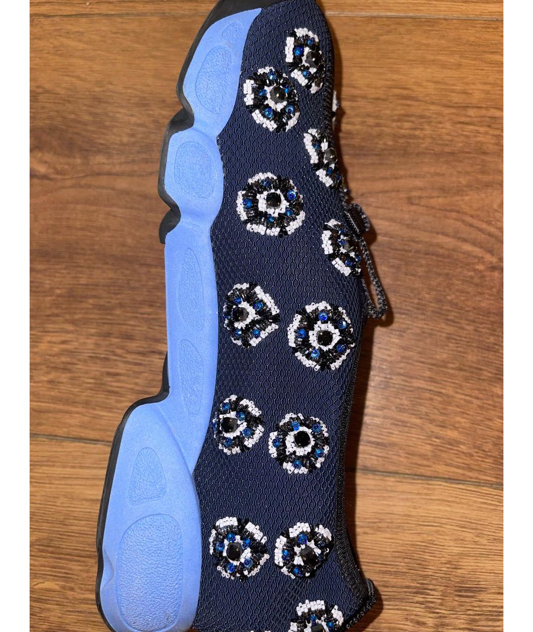 CHRISTIAN DIOR Черные текстильные слипоны, фото 6