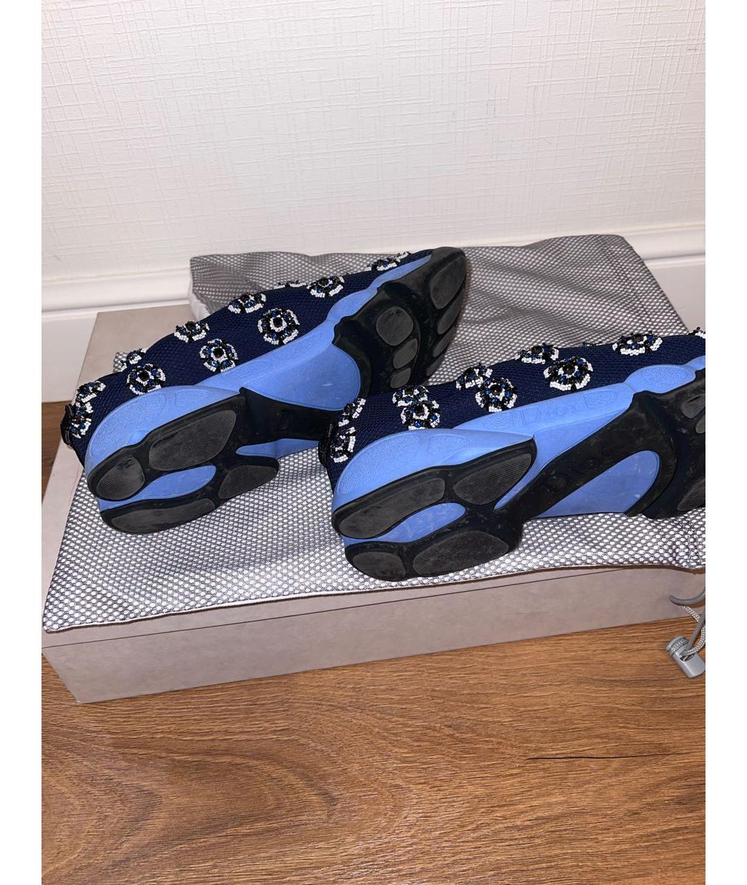 CHRISTIAN DIOR Черные текстильные слипоны, фото 5