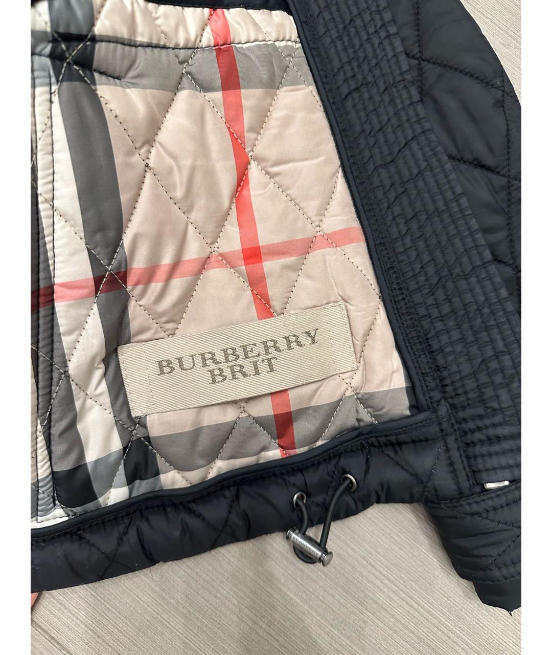 BURBERRY Черная полиэстеровая куртка, фото 5