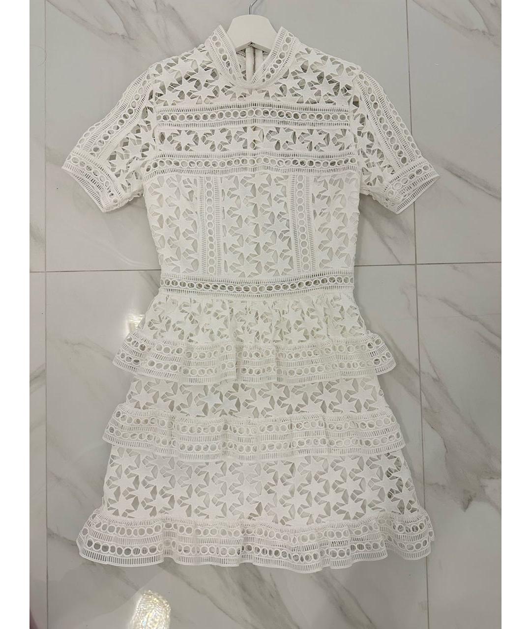 SELF-PORTRAIT Белое хлопковое платье, фото 5