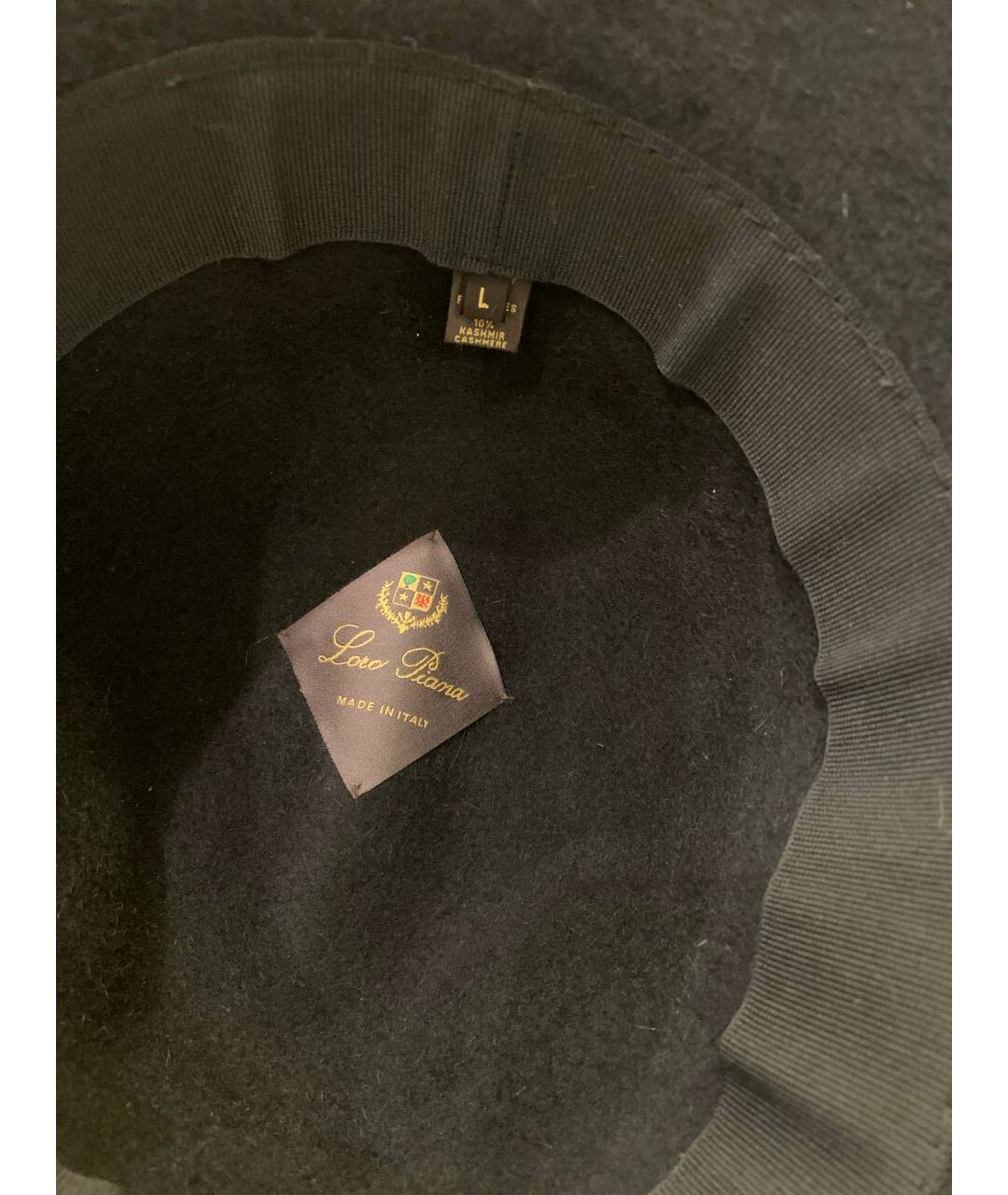 LORO PIANA Черная кашемировая шляпа, фото 3