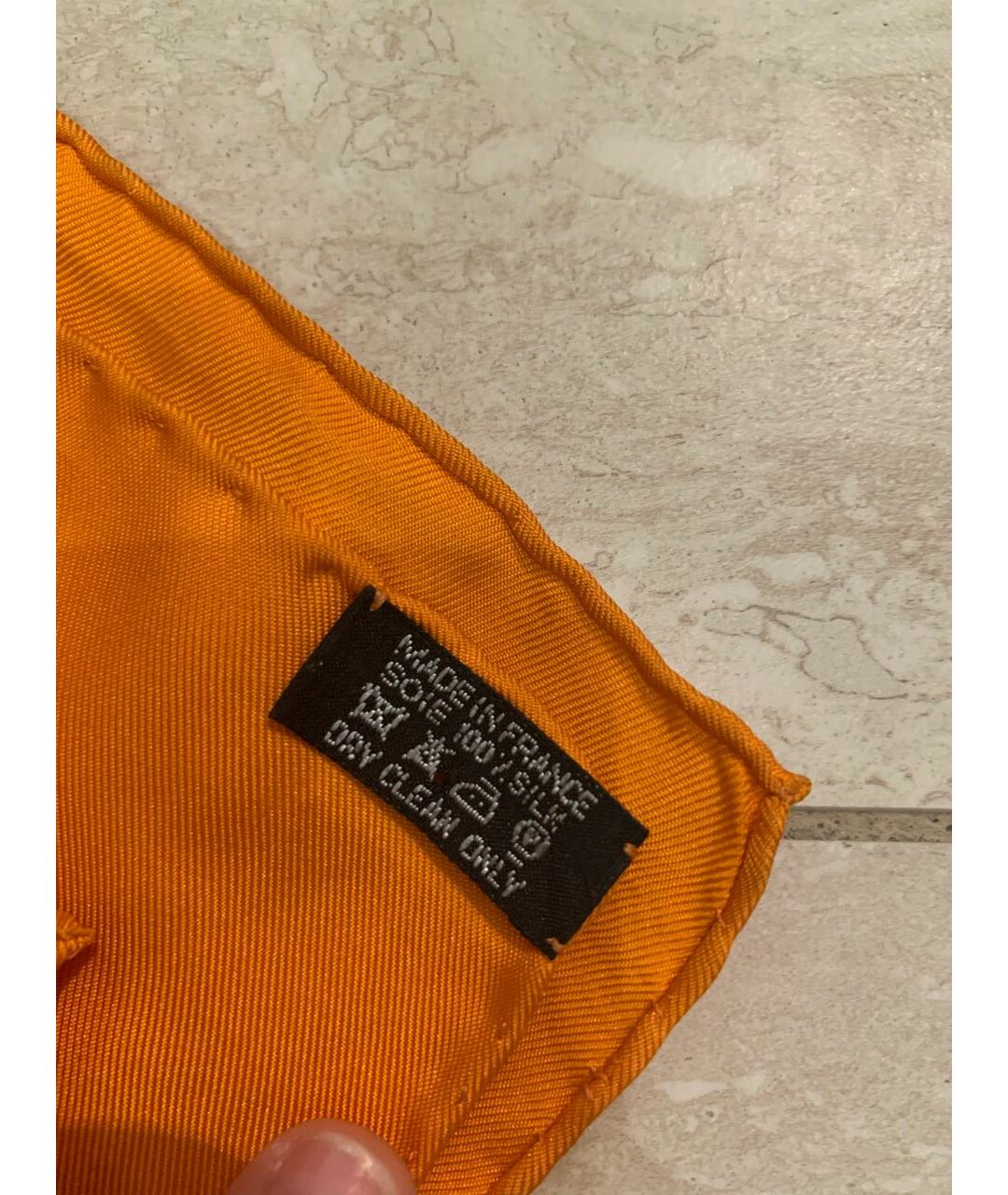 HERMES PRE-OWNED Оранжевый шелковый шарф, фото 2