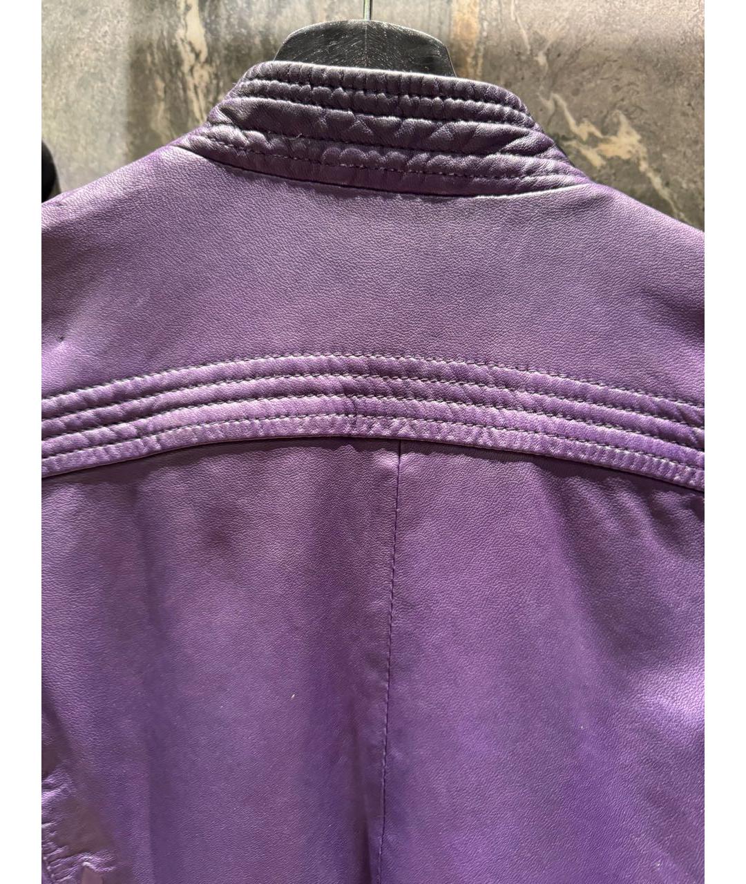 DIESEL Фиолетовая кожаная куртка, фото 3